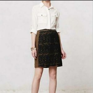 MaEve Rione Anthropologie Lace Skirt